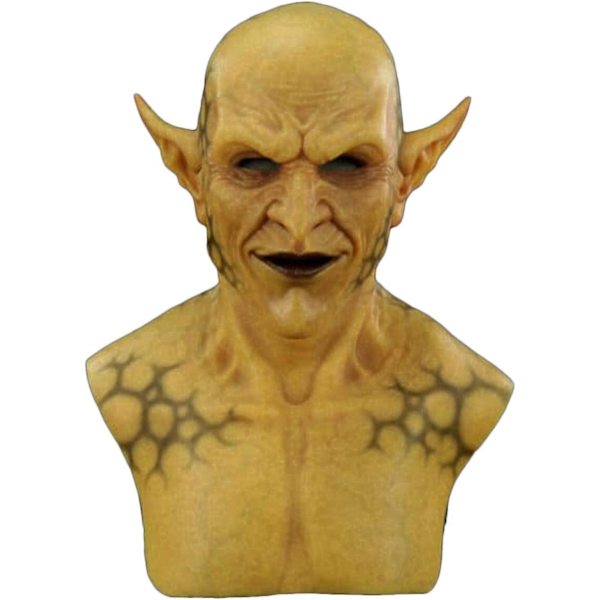 Halloween skrämmande mask latex gul Imp demon mask Goblins Clo