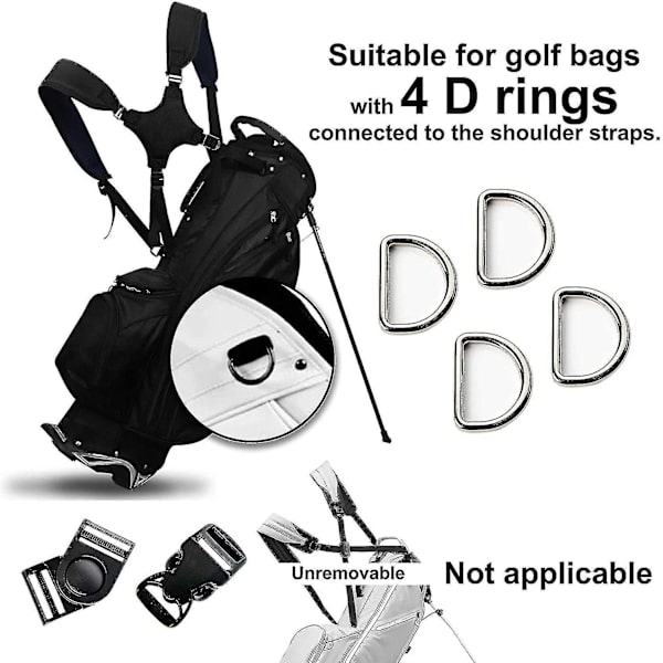 Bærbar golf skulderstropp golfbag stropp komfort skulderstropp