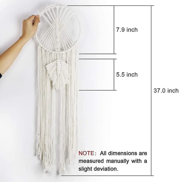 Drömfångare Dekoration, Bohemisk Drömfångare Macrame Väggbonad
