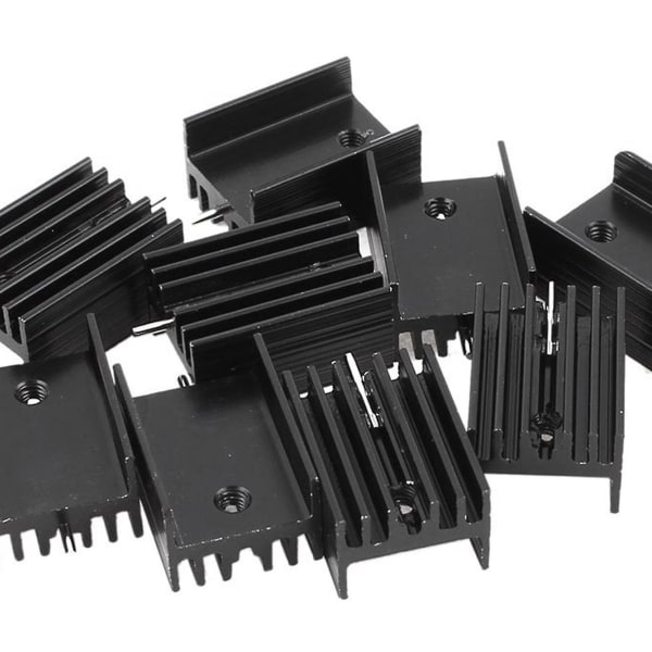 20x 21x15x11mm svart aluminium kjøleribbe for To-220 Mosfet transistorer