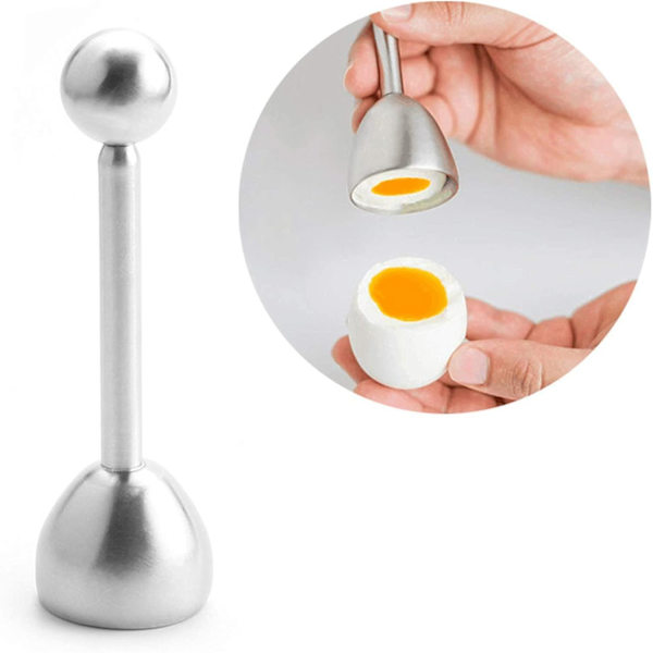 Äggskärare Set, Fullkokt Äggverktyg Set, Rostfritt Stål Ägg
