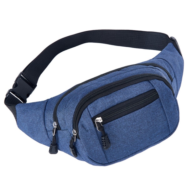 Canvas Waistpack Fashion Crossbody Chest Bag - Blue