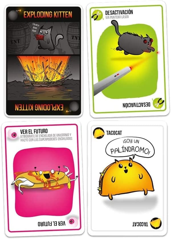 Exploding Kittens -korttipeli (espanjaksi)