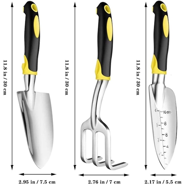 Havearbejde Værktøjer 3 Stykker Håndrive Spatel Transplanter Havearbejde Kits Til Have Vedligeholdelse