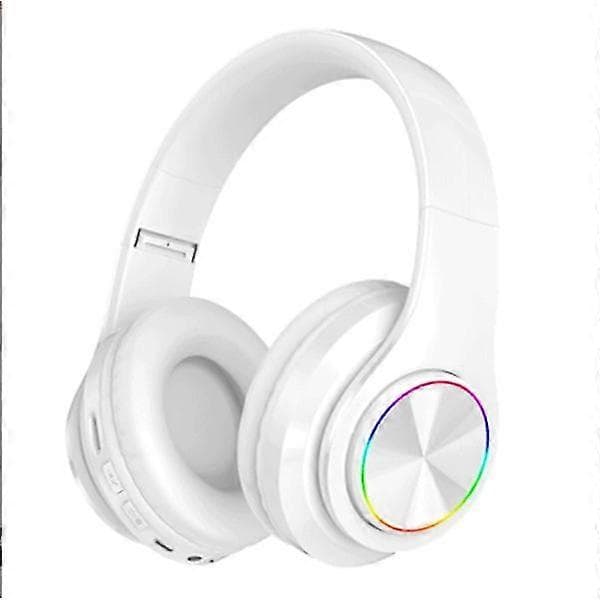 Opplyste Bluetooth-hodetelefoner (hvit)