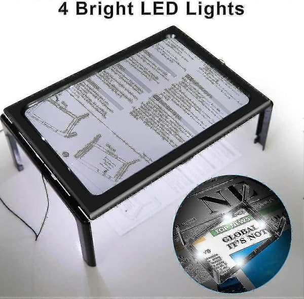 Lukulasit Suurennuslasi Valolla, 3x Suurennus Lukulasit