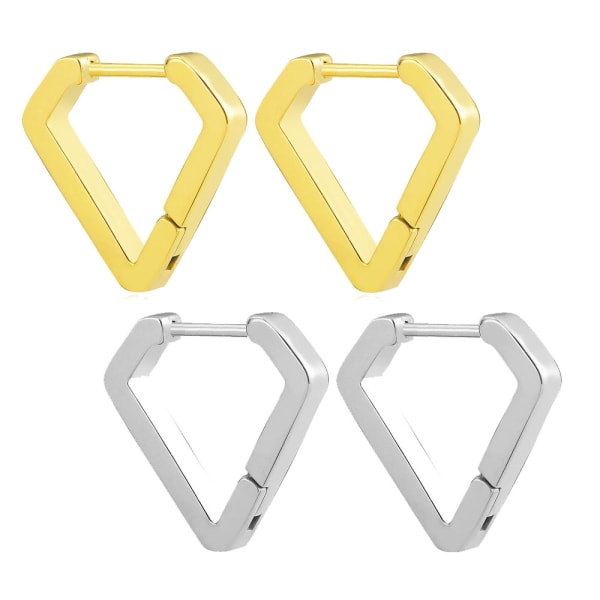 Kvinde Øreringe 2 Par Små Øreringe Til Kvinder Dangle Hoop Øreringe Mode Smykker Til Kvinder Flere Former Style:Style 3;:;