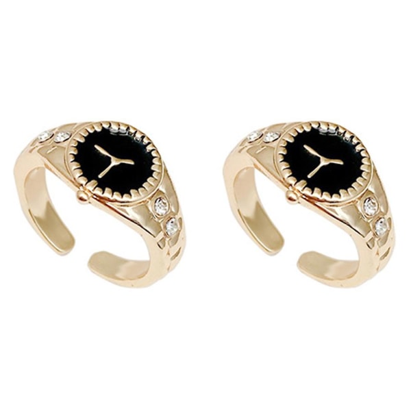 2 stk Elegant Nyttig justerbar smykkeklokke Ringformet klokke Fingerklokke til dekorasjonsgave