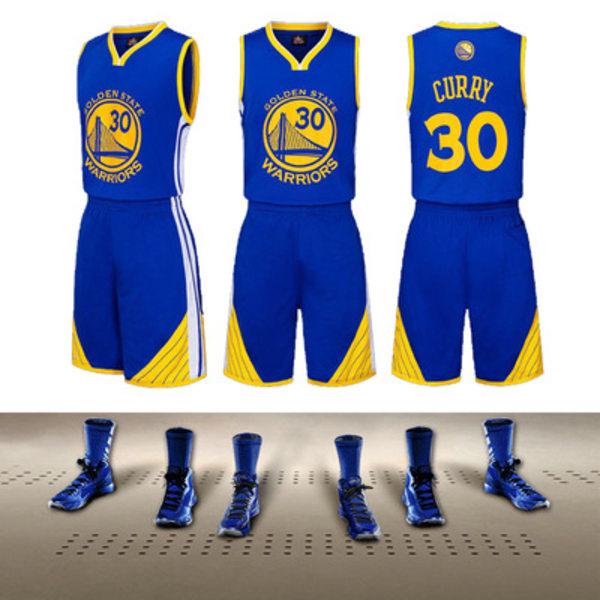 NBA 22/23 Warriors # 30 ermeløs genser for barn, voksen basketball gensersett XL