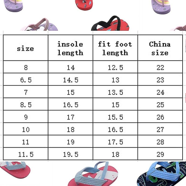 Barnetøfler Flip-flops Sommer Casual sandaler for gutter og jenter Blue 24