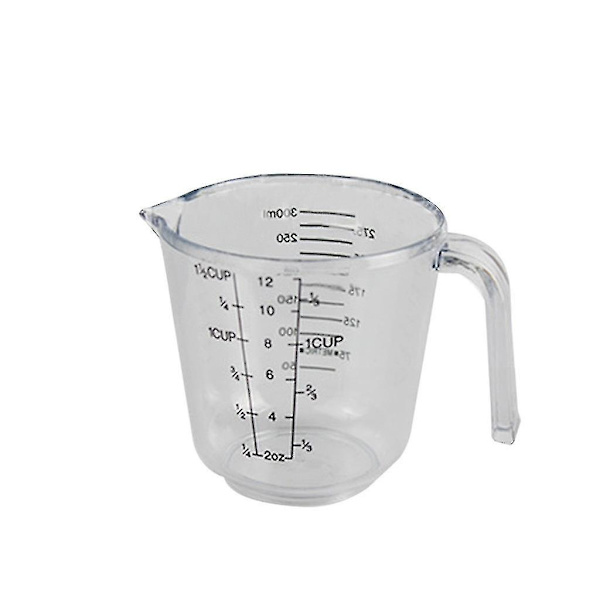 300ml Plastik Transparent Målecylinder Gradueret Målebæger