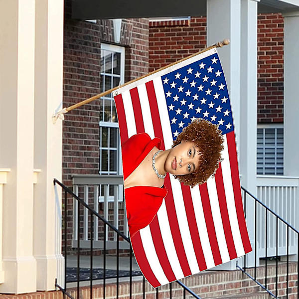 Ice Spice Flag 3x5 Ft Ice Rapper Spice Flag Amerikansk Flag Tapet För Sovrum Vardagsrum Sovsal Vägg B