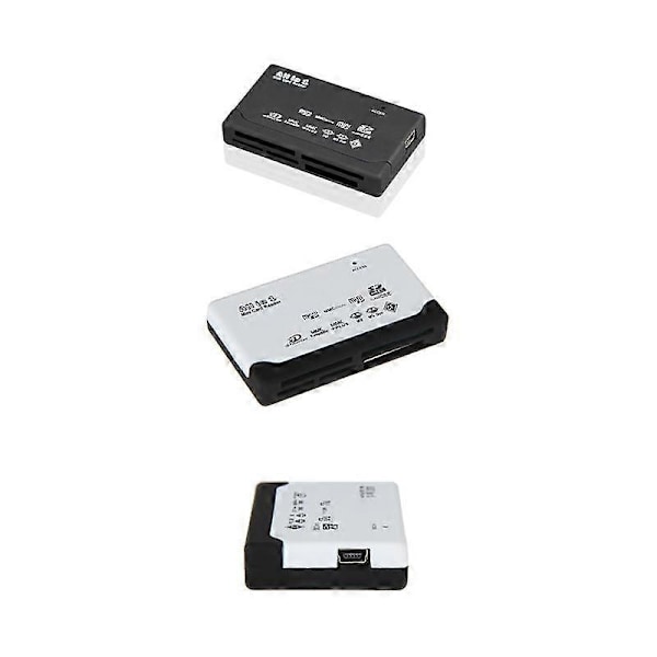 Kortinlukija USB2.0 Muistikortinlukija Nopea tiedonsiirto Kortinlukija Tuki TF SD Mini SD MS XD Musta