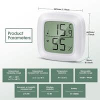 Innendørs termometer, hjemmetermometer 3 stykker Mini LCD bærbar innendørs hygrometer termometer -20℃ 60℃, 10% 99% RH Egnet for barnerom, eldre