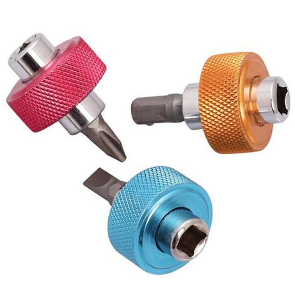 3 stk. 1/4\" borebitsholder skruetrækkeradapter manuel