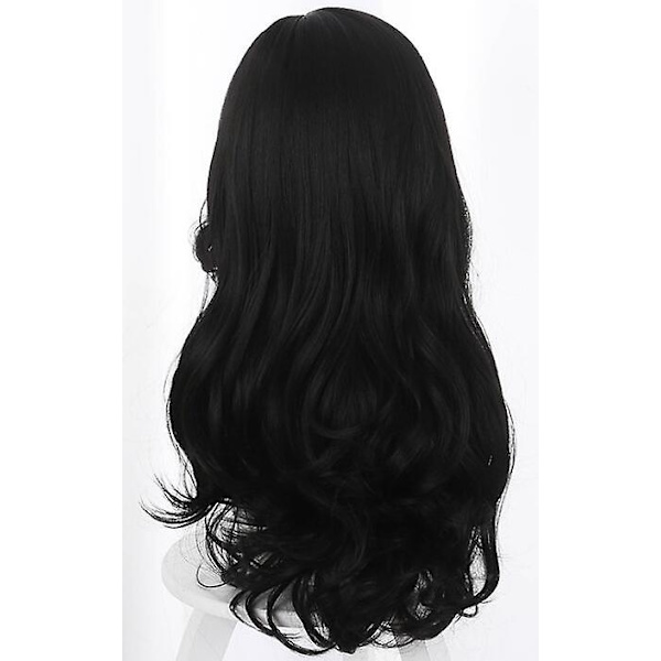 Anime Heks Yennefer Of Vengerberg 60cm Lang Zwart Golvend Pruik