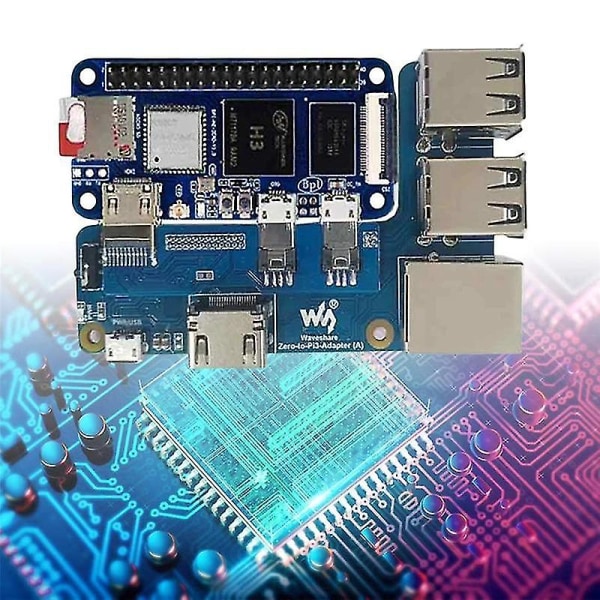 Zero til Pi3 Adapter + Utviklingskortsett med RJ45 Ethernet-port, 4 USB-hub for Banana Pi -M2 Zero