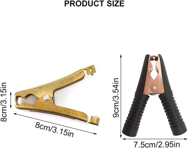 Bilbatteriladdare Alligator Clips, Isolerade Batteriklämmor, 2 st E