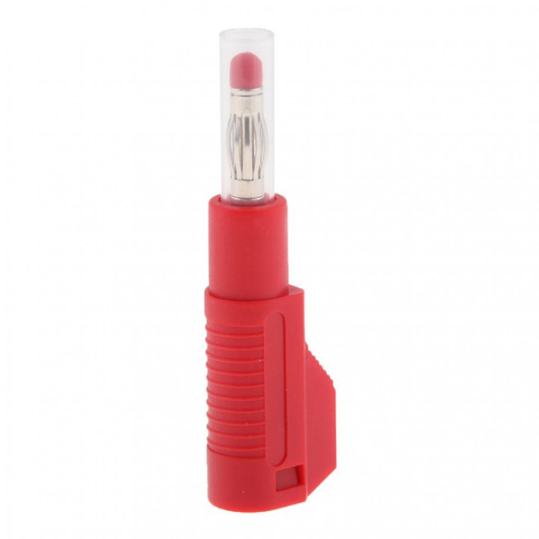 5 stk. 4 mm banan stik til testprober, instrument, måler, stik, rød