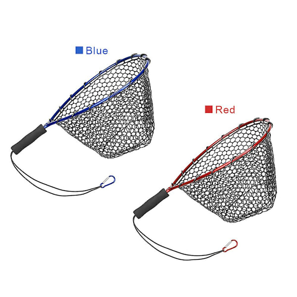 Fiskegarn Mykt Silikon Fiske Landing Net Aluminium Alloy Stang Eva Håndtak Med Elastisk Stropp Og Karabinkrok Fiskegarn Verktøy Tilbehør For Fangst
