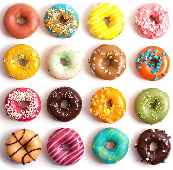 Silikone Donutforme, 6 hullet non-stick sikker Donut bageform