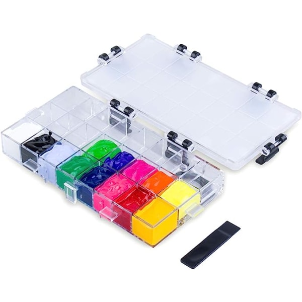 Paint Storage Palette Box 24 Wells Airtight Stay Wet for Watercolour, G