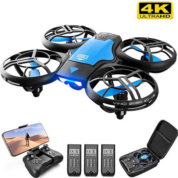 4drc V8 Ny Mini Drone 4k Profesjonell HD Vidvinkelkamera 1080p Wifi Fpv Drone Kamera Høydehold Drone Kamera Helikopter Leke