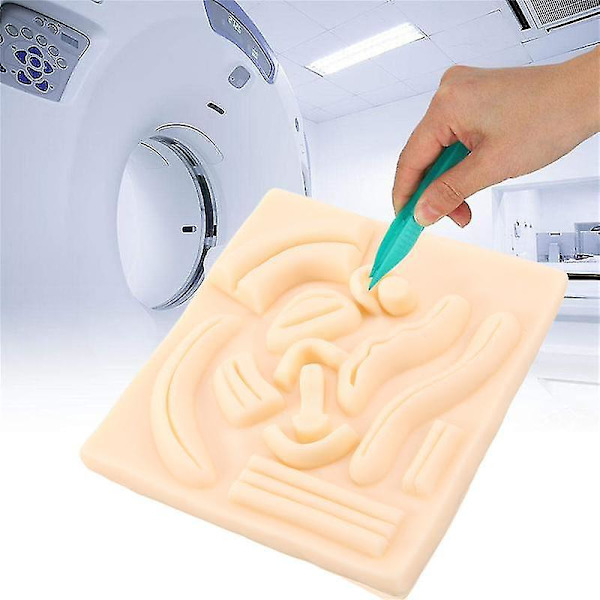Gjenbrukbar DIY undervisningsmodell Laparoskopisk simulator søm 3d silikon sutur øvelse pad for å gjøre