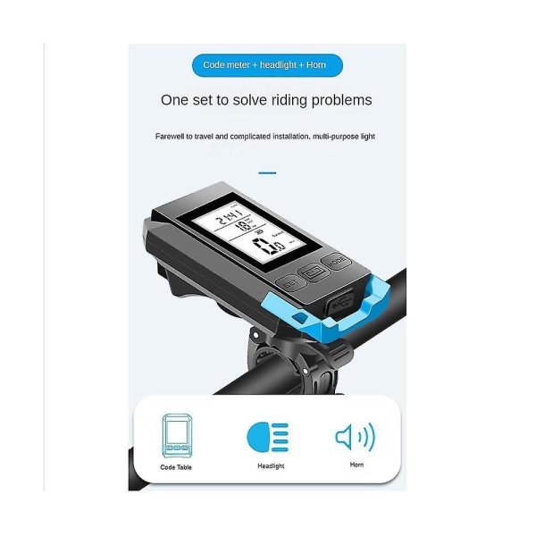 Trådløs sykkelkodeklokke med hornetlampe Sykkellykt Trådløs kodeklokke med lampeutstyr