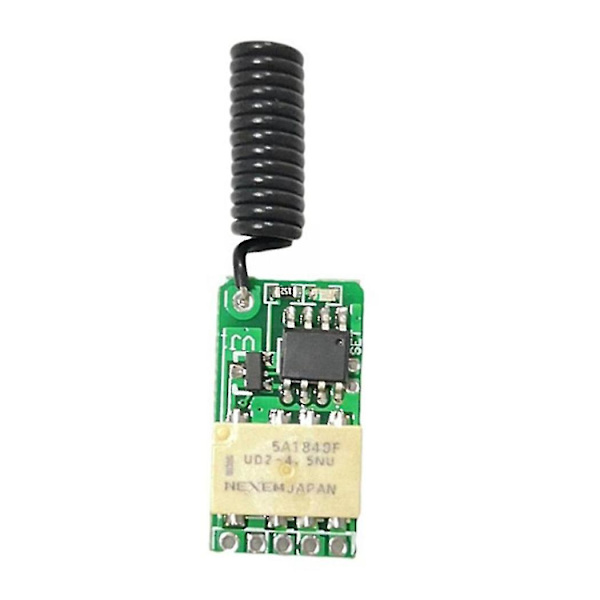 Mini-reläkontakt med knappsparande RF-trådlösa switchar DC3.7v-12v 433mhz Små fjärrswitchar