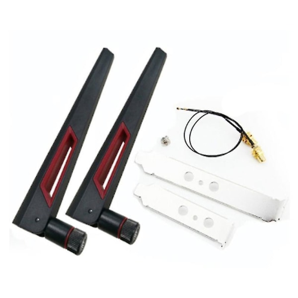 2x8dbi Dual Band M.2 Ipex Mhf4 U.fl Kabel till Rp-sma Pigtail Wifi- set för Ax210 Ax200 9260 9