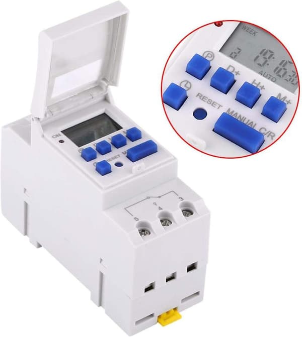 Robust 7-dagers digital timer, programmerbar timer, 16-kanals digital relé timer bryter, timer for generelt bruk