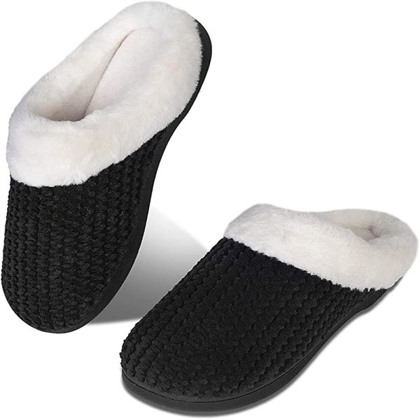 Men Women Winter Slippers Memory Foam Warmth Comfortable Plush Slippers Home Non-slip Slippers Shoes Indoor Outdoor