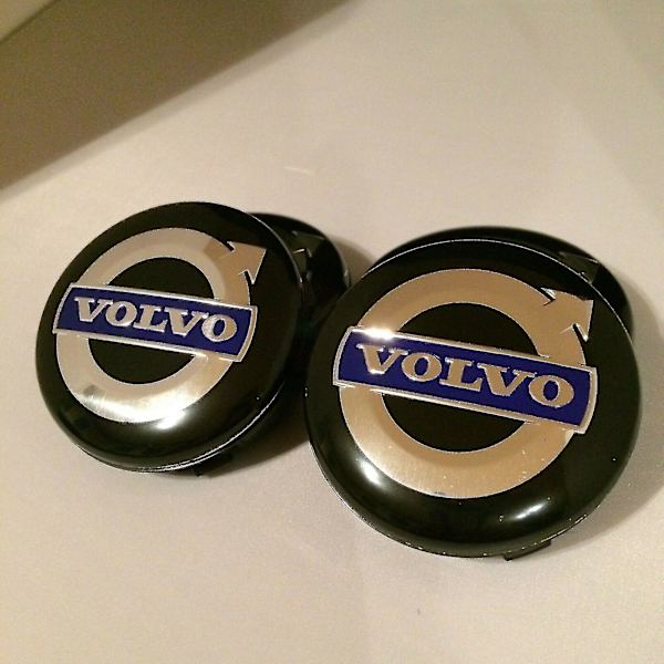 4 x Volvo 64mm Legering Navkapsæt Emblem Top Qu