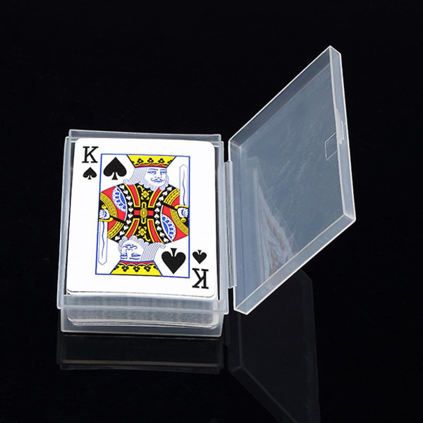 2 kpl läpinäkyvä muovilaatikko pelikorttipakkaus Pokerikortin case