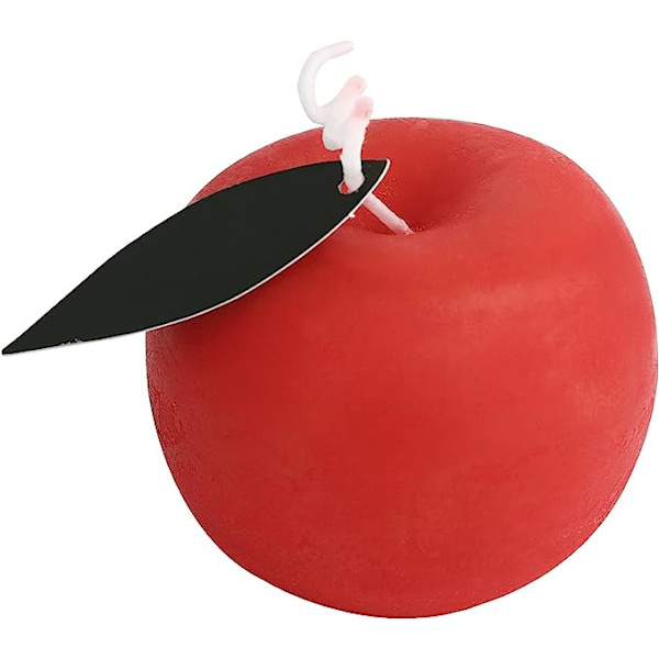 Äppelformad doftljus, sött fruktaromatiskt sojavaxljus, dekorativt ljus för flik red apple