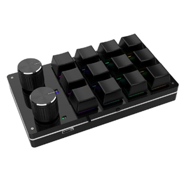 Bluetooth USB Macro Mini Tangentbord 12 tangenter 2 Knopp Programmering Tangentbord Anpassning Spel Mekanisk