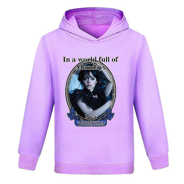 The Addams Family Wednesday Girls Kortärmad Hem Nattklänning Pyjamas Klänning Sky Blue 110CM 2-3Y