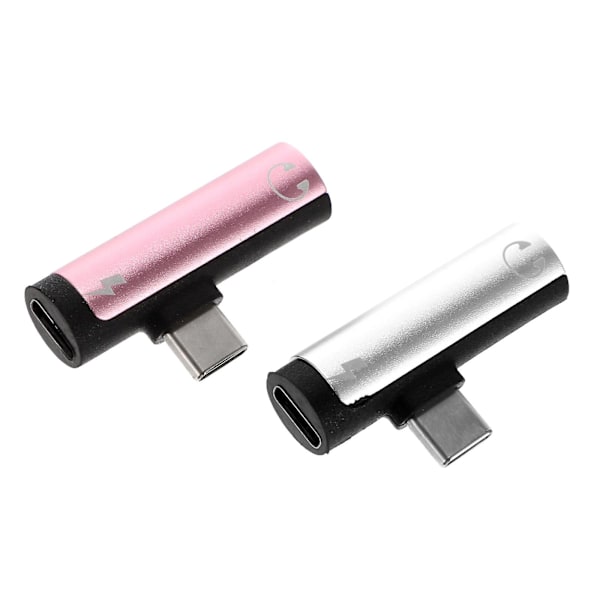 2 st Hörlursadapter Hörlursadapter 3,5 mm Aux-adapter Hörlurstillbehör Adapterjackadapter
