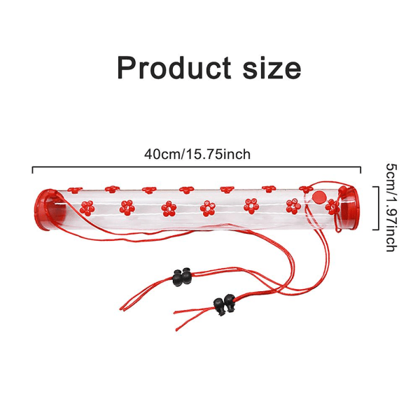 Utendørs hengende kolibrimater gjennomsiktig rør gårdsplass justerbart tau