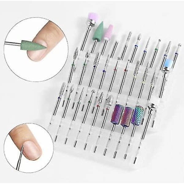 10 st keramiska nagelborrbitar set ta bort akrylgel nagelband nagelfil bit verktyg