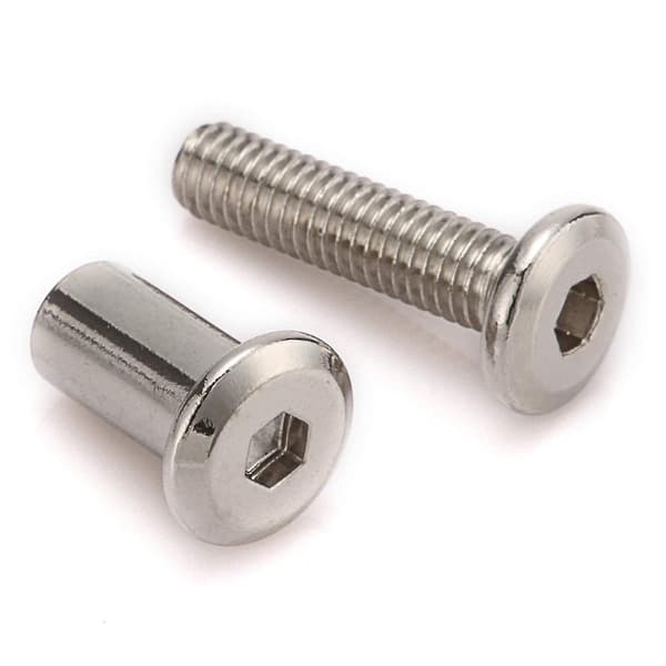 20 stk M6 Lengde 30mm Møbelskjøt Bolt & Cap Mutter Kit Bruk for Seng Seng Seng Bolter Hex Drive Socket Cap Bolter - Hex Socket Skruer Hode