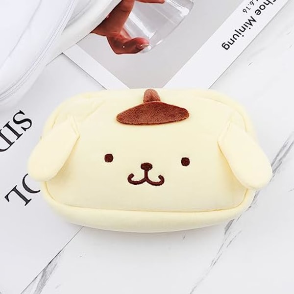 Anime Makeup Taske Cartoon Plys Kosmetik Etui Penalhus Kitty Kapacitet Taske til Pudding dog