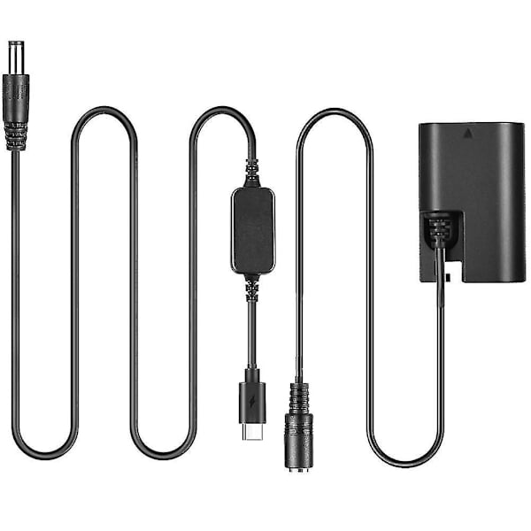 Lp-e6 E6n Ack-e6 -e6 Dummy batteri&dc Bank Usb-c kabel til 6