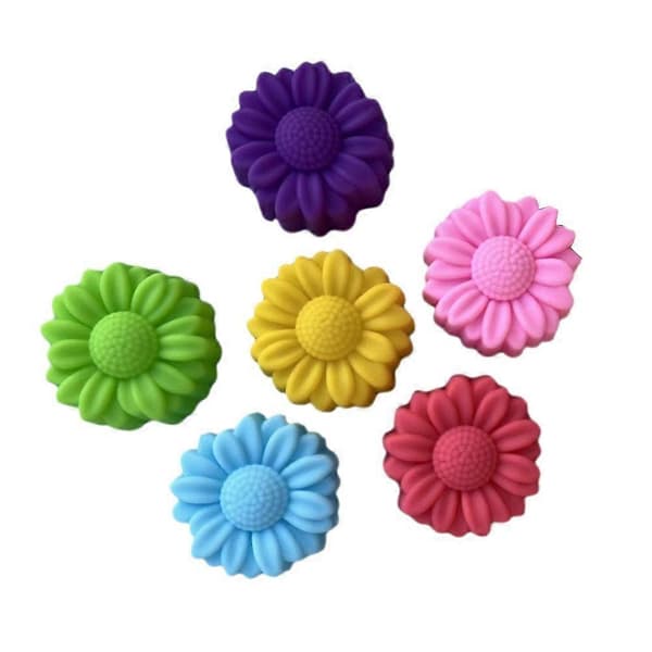 DIY Form Blomsterform Silikon Godteri Kake Blomster Isform Såpeform three-dimensional daisy