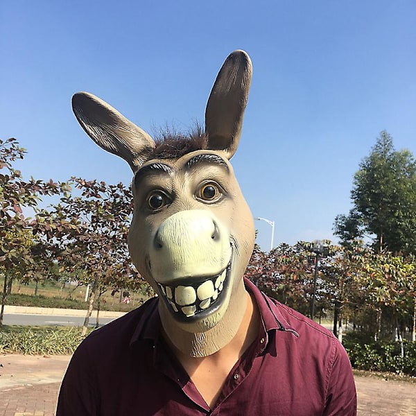 Morsom voksen skummel morsom esel hestehodemaske latex Halloween dyr cosplay dyrehage rekvisitter fest festival kostyme ballmaske