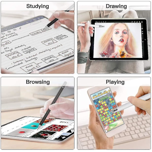 2-i-1 Stylus Precision Disc Styli Touch Screen Pen