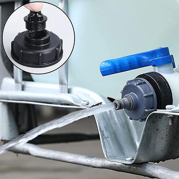Xqday Mlloaayo Ibc Tank Adapter S60x6 Grov Gevind Opbevaringstankdæksel 1/2 3/4 Tommer