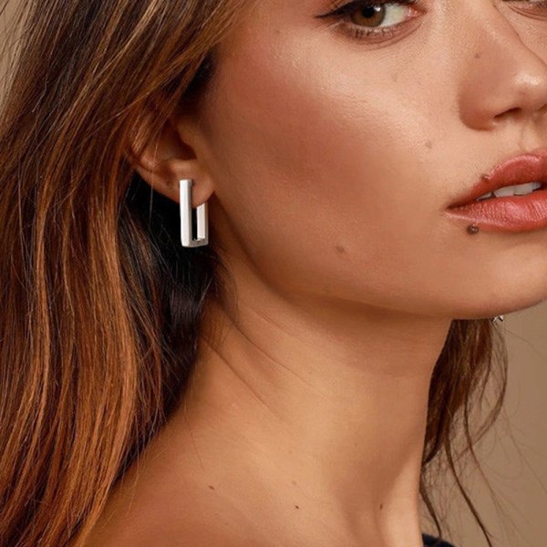Kvinde Øreringe 2 Par Små Øreringe Til Kvinder Dangle Hoop Øreringe Mode Smykker Til Kvinder Flere Former Style:Style 2;:;