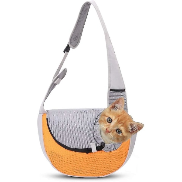 Pet Sling Carrier Dog Sling Bag Pets Travel Shoulder Bags Small Dog Cat Outdoor Shoulder Carrier Bag Yellow S